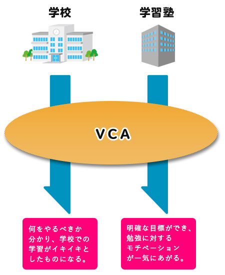 VCAと学校、学習塾、習い事との関係